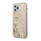 Maska za iPhone 12 mini zlatna Guess Faceplate Liquid Glint - GUHCP12SLG4GGPIGO