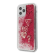 Maska za iPhone 12 mini pink Guess Faceplate Liquid Glitter - GUHCP12SGLHFLRA