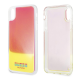 Maska za iPhone X/ XS Guess Faceplate Liquid roze žuta - GUHCPXGLCPI-1