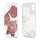 Maska za iPhone X/ XS crvena Guess Faceplate Rose - GUHCPXROSTR-1