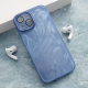 Maska za iPhone 15 Glitter Feather plava - 614792