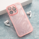 Maska za iPhone 15 Pro Max Glitter Feather roze - 614800