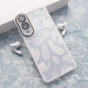 Maska za Samsung S25 Edge Glitter Feather bela - 617160