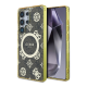 Maska za Samsung Galaxy S25 Ultra/ S938B braon Guess 4G Background Gold Electroplated Peony Pattern MagSafe - GUHMS25LH4PYEEW