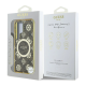 Maska za Samsung Galaxy S25 Ultra/ S938B braon Guess 4G Background Gold Electroplated Peony Pattern MagSafe - GUHMS25LH4PYEEW