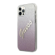 Maska za iPhone 12/ 12 Pro pink Guess Faceplate Glitter Gradient Script - GUHCP12MPCUGLSPI