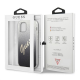 Maska za iPhone 12 Pro Max crna Guess Faceplate Glitter Gradient Script - GUHCP12LPCUGLSBK