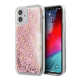 Maska za iPhone 12 mini (54) pink Guess Faceplate Liquid Glint - GUHCP12SLG4GSPG