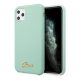 Maska za iPhone 11 Pro Max zelena Guess Faceplate Silicone - GUHCN65LSLMGGR
