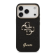 Maska za iPhone 17 Pro Guess Fixed Glitter Big 4G Metal Frame Case crna - DRO621552