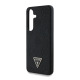 Maska za Samsung Galaxy S25/ S931B Guess Grained Hot Stamp Peony Pattern Triangle Logo MagSafe crna - GUHMS25SPGBTMK