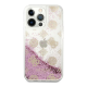 Maska za iPhone 13 Pro pink Guess Hc Liquid Glitter Peony - GUHCP13LLGPEPI