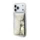 Maska za iPhone 17 Pro Max Guess Liq Glitter 4 Charms zlatna - DRO621579