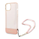 Maska za iPhone 14 Guess PC/ TPU Camera Outline Transparent Pink - GUHCP14SHGCOHP