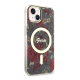 Maska za iPhone 14 Kaki Guess PC/TPU Flowers IML MagSafe - GUHMP14SHCFWSA