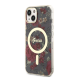 Maska za iPhone 14 Kaki Guess PC/TPU Flowers IML MagSafe - GUHMP14SHCFWSA