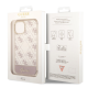 Maska za iPhone 14 Guess PC/ TPU Peony Glitter Script Logo pink - GUHCP14SHG4MHP