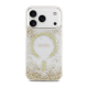 Maska Guess Resin Bottom Glitter MagSafe zaiPhone 17 Pro zlatna - DRO621575