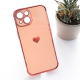 Maska za iPhone 13 Heart Frame roze - 616245