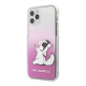 Maska za iPhone 12/12 Pro pink Karl Lagerfeld Cat - KLHCP12MCFNRCPI