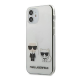 Maska za iPhone 12 mini (54) transparent Karl Lagerfeld Glasses Cat - KLHCP12SCKTR