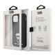 Maska za iPhone 12 mini(54) Karl Lagerfeld Glasses Scrub crna - KLHCP12SIKMSBK