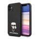Maska za iPhone 12 mini(54) Karl Lagerfeld Glasses Scrub crna - KLHCP12SIKMSBK