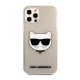 Maska za iPhone 12 Pro Max zlatna Karl Lagerfeld Glitter Cat - KLHCP12LCHTUGLGO