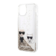 Maska za iPhone 14 Plus Karl Lagerfeld Hc Liquid Glitter Karl&Choupette zlatna - KLHCP14MGKCD
