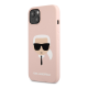 Maska za iPhone 13 Light Pink Karl Lagerfeld Hc Silicone Karl Head - KLHCP13MSLKHLP