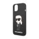 Maska za iPhone 15 Karl Lagerfeld Hc Silicone NFT Ikonik crna - KLHCP15SSNIKBCK