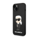 Maska za iPhone 15 Plus Karl Lagerfeld Hc Silicone NFT Ikonik crna - KLHCP15MSNIKBCK
