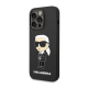Maska za iPhone 15 Pro Max Karl Lagerfeld Hc Silicone NFT Ikonik crna - KLHCP15XSNIKBCK