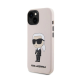 Maska za iPhone 15 Karl Lagerfeld Hc Silicone NFT Ikonik roze - KLHCP15SSNIKBCP