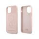 Maska za iPhone 12 Mini pink Karl Lagerfeld Ikonik Outline - KLHCP12SSILTTPI