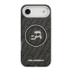 Maska za iPhone Air Karl Lagerfeld IML Glitter Karl & Choupette Heads Logo MagSafe crna - DRO621583