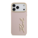 Maska za iPhone 17 Pro Max Karl Lagerfeld Karl Script Logo Case pink - DRO621563