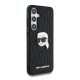 Maska za Samsung S25/ S931B Karl Lagerfeld Leather Monogram Pin Logo Karl Head crna - KLHCS25SPGKLKIPK