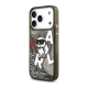 Maska za iPhone 17 Pro Max Karl Lagerfeld Liquid Glitter Choupette Logo MagSafe crna - DRO621566