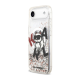 Maska za iPhone Air Karl Lagerfeld Liquid Glitter Choupette Logo MagSafe bela - DRO621582