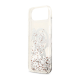 Maska za iPhone Air Karl Lagerfeld Liquid Glitter Choupette Logo MagSafe bela - DRO621582