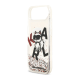 Maska za iPhone Air Karl Lagerfeld Liquid Glitter Choupette Logo MagSafe bela - DRO621582