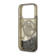Maska za MagSafe za iPhone 17 Pro Karl Lagerfeld Liquid Glitter Choupette Logo crna - DRO621565