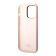 Maska za iPhone 14 Pro Karl Lagerfeld Liquid Silicone Karl Head Pink - KLHCP14LSLKHLP