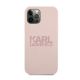 Maska za iPhone 12 Pro Max (67) pink Karl Lagerfeld Logo - KLHCP12LSTKLTLP