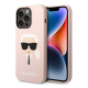 Maska za iPhone 14 Pro Karl Lagerfeld MagSafe Compatible Case Liquid Silicone Karl Head pink - KLHMP14LSLKHLP
