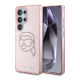 Maska za Samsung S25 Ultra/ S938B Karl Lagerfeld Rhinestones K Head Logo pink - KLHCS25LHKHDCELP