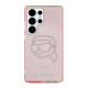 Maska za Samsung S25 Ultra/ S938B Karl Lagerfeld Rhinestones K Head Logo pink - KLHCS25LHKHDCELP