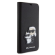 Maska za iPhone 15 Pro Karl Lagerfeld Saffiano BP Nft Karl&Choupette crna - KLBKP15LSANKCPK