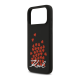 Maska za iPhone 17 Pro Max Karl Lagerfeld Silicone Heart Sign Logo MagSafe Case crna - DRO621569